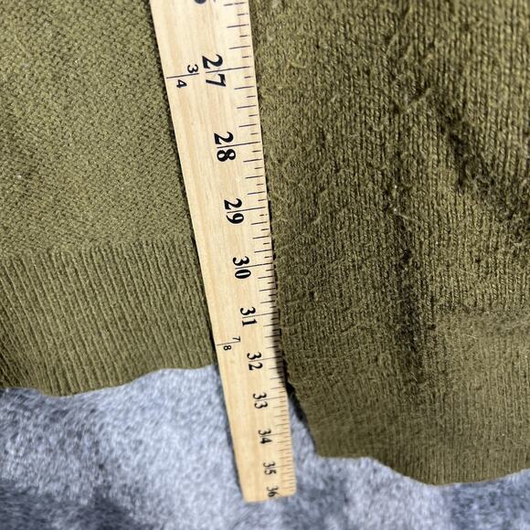 BP Sweater Womens Small Olive Green Open Front Cardigan Pockets Longline Knit - Picture 6 of 8
